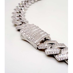 luxury gold-plated full studded cz diamond hiphop cuban chain necklace