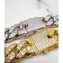 luxury gold-plated full studded cz diamond hiphop chain necklace