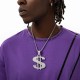 gold plated hiphop money iced out rapper pendant