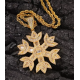 Snowflake gold plated full studded cz diamond pendant