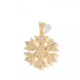 Snowflake gold plated full studded cz diamond pendant