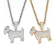 high quality hiphop iced  goat pendant