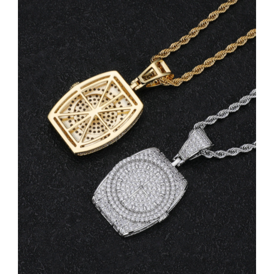 New Trendy  Sterling  Silver Watch Pendant 