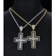 New popular gold and silver plated cross style pendant