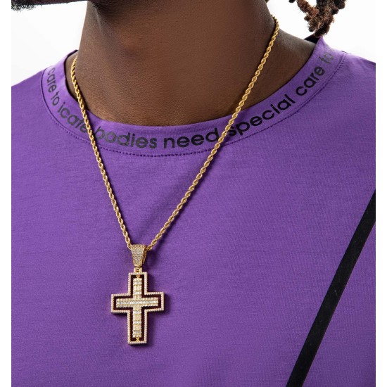 New popular gold and silver plated cross style pendant