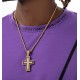 New popular gold and silver plated cross style pendant