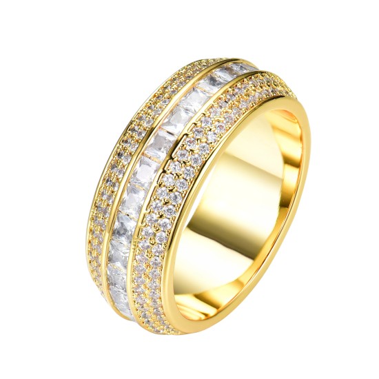 high quality luxury hiphop ice out bling ring