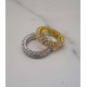 luxury double row gold plated full studded cz diamond ring