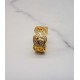 gold plated studded cz diamond ring